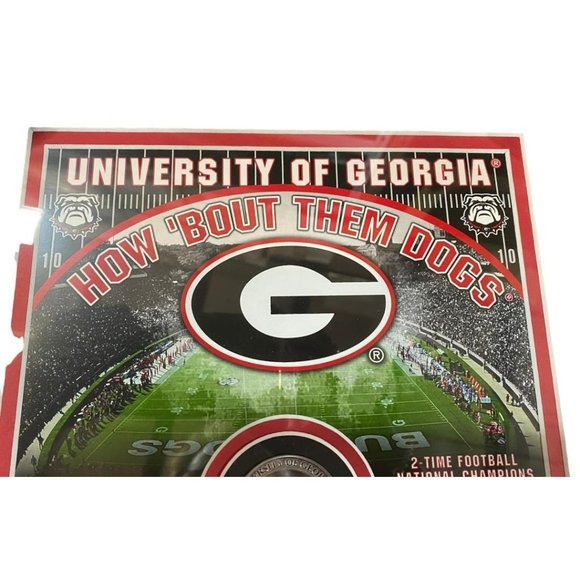 GEORGIA BULLDOGS MINT COIN FRAMED STADIUM PHOTO & COIN by HIGHLAND MINT – NEW - Picture 2 of 5